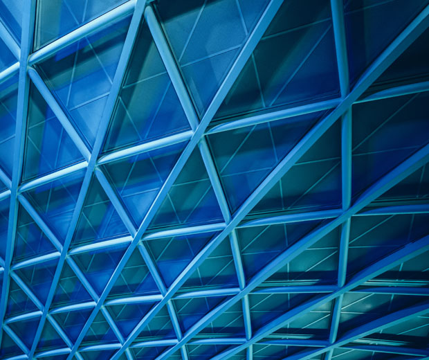 blue roof structure
