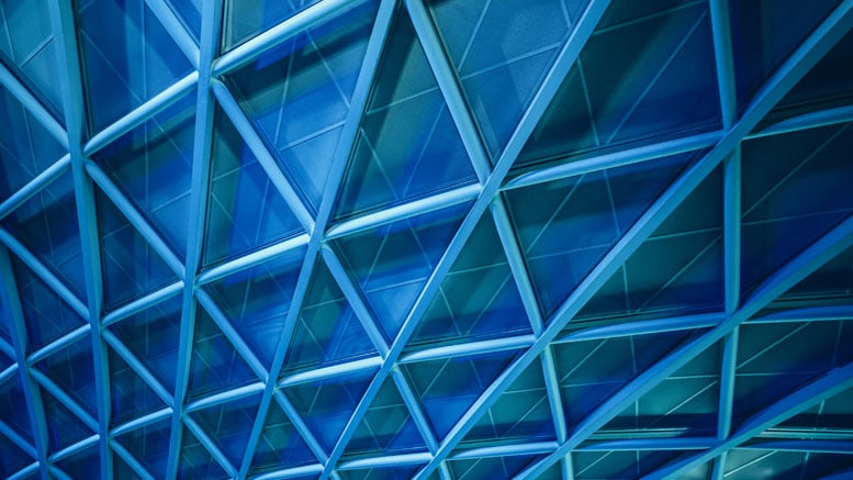 blue roof structure